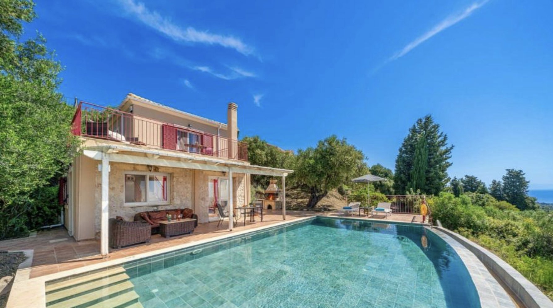 Villa Morea, with its swimming pool and terrace in Kefalonia